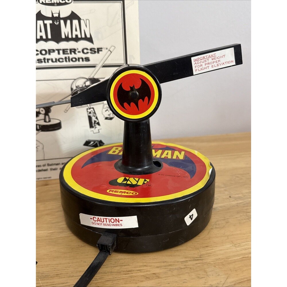 Vintage Remco CSF Batman Batcopter battery operated playset Paper Figures Box - Picture 3 of 15